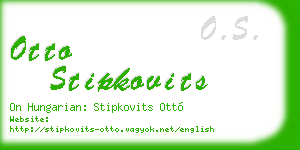 otto stipkovits business card