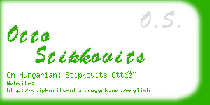 otto stipkovits business card